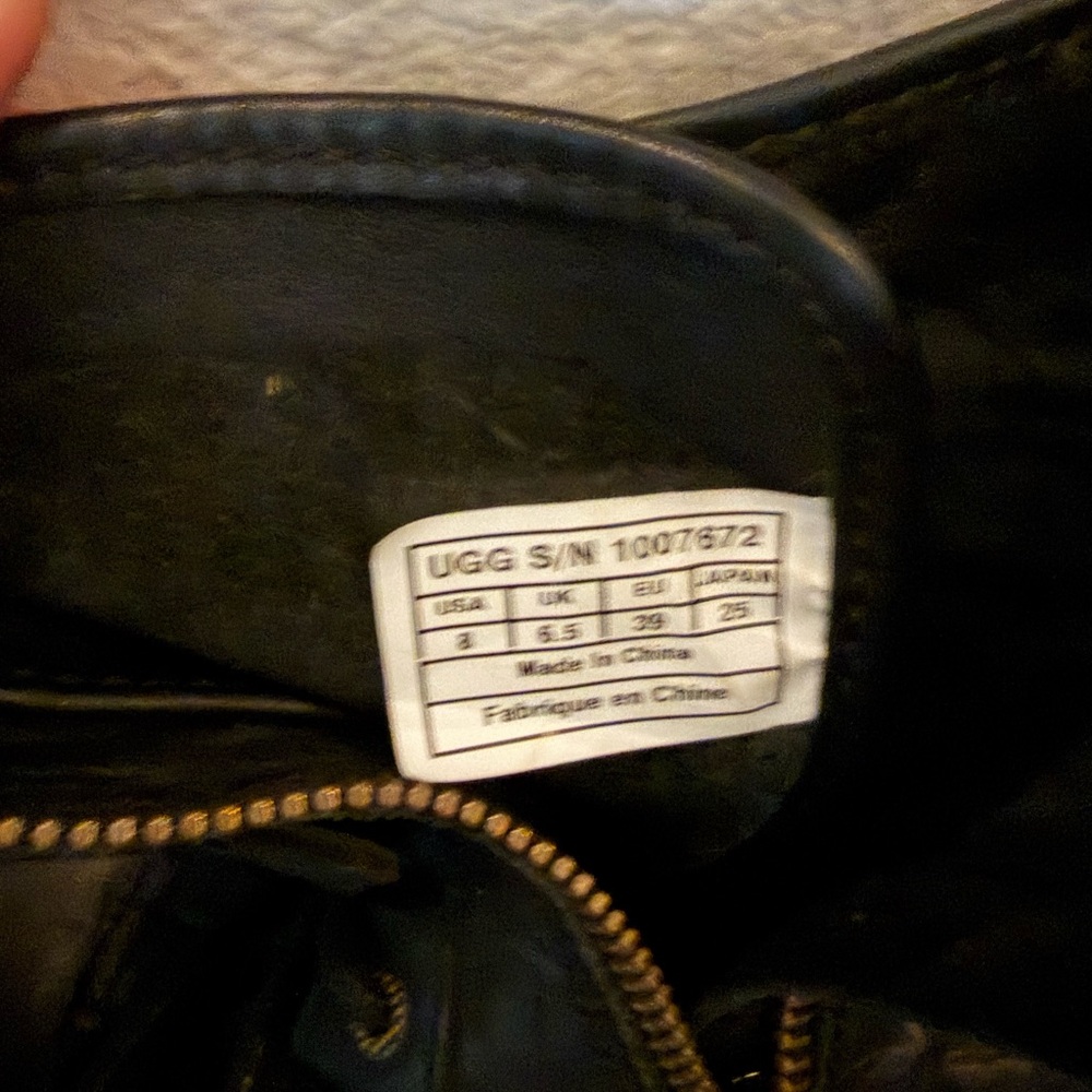 UGG Black Leather Boots - Picture 7 of 8